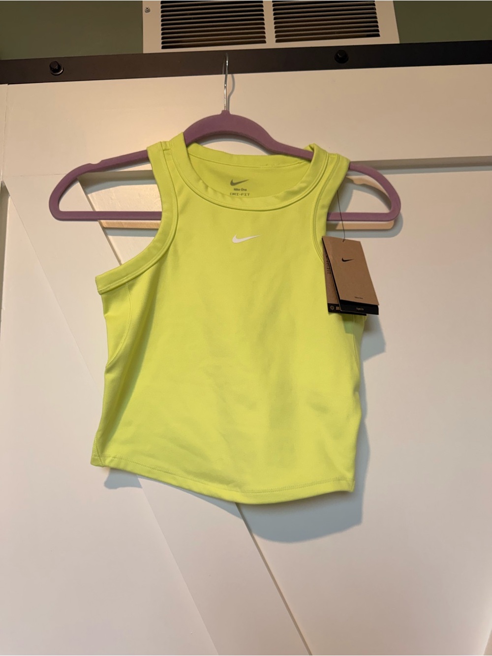 Nike Bright Yellow Sleeveless Athletic Tank small NWT